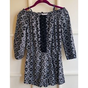 Girls PLACE Black and White Long Sleeve Romper